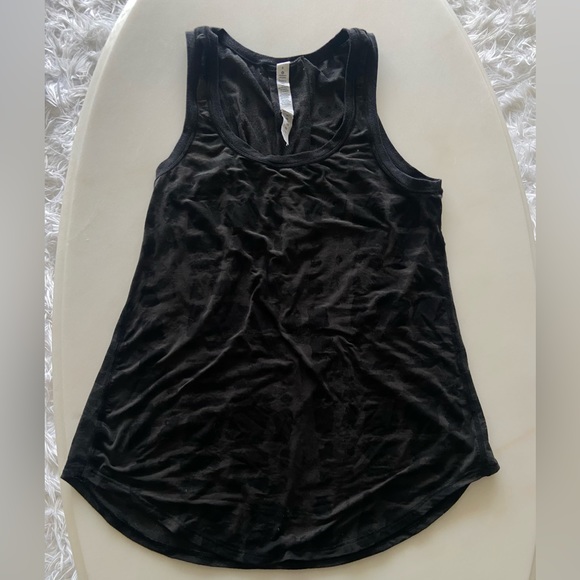 Lululemon Black Tie Dye Tank Athletic Top Size 4 - Picture 1 of 6